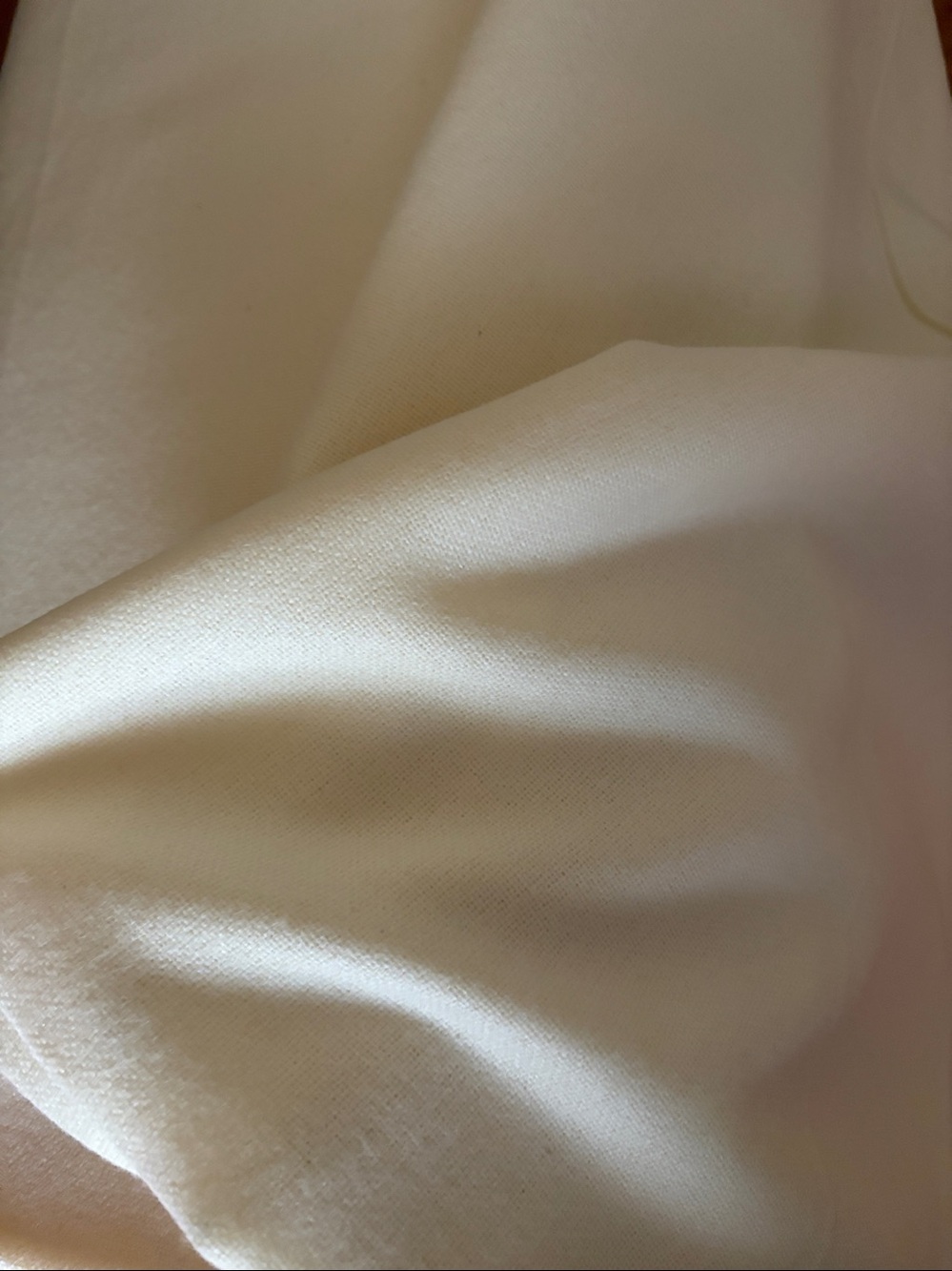 Fabric, 44”W x 140”L, Vintage Fine Wool, Pale Yellow Cream